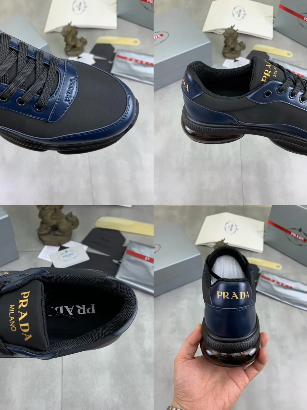 Men's men's shoes 💰P640 💰【New model】Top quality, new popular model on the official website, it will not go out of style for a hundred years, 🆘 The trendy brand (Prada) mainly promotes popular models, avant-garde and versatile fashionable men's shoes, private version molding, cowhide surface splicing 1:1 oil edge processing... fashionable and simple, original imported cowhide interior cowhide feet; the atmosphere and personality are more fashionable, eye-catching and pursuing class. It will subvert old ideas and be a must-have for fashionistas who want to spend time with you! Must keep it! High-end comfort, high-end quality workmanship. Size: 38-45 Various colors available. full package